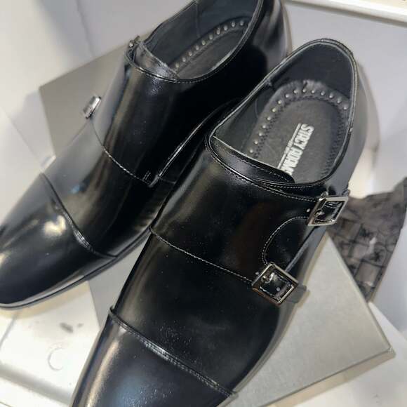 Stacy Adams Gordon Men\'s Black Double Monk Strap Dress Shoes 10 main image 4
